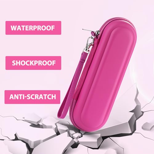 Image of Toothbrush Travel Case for Oral B /Oral-B Pro 1000 1500 5000 7000 7500 and Philips Sonicare 4100 1100 5300 5100 6100 6500 / iO Series Electric Toothbrush, Hard Protective Storage Bag (Pink)