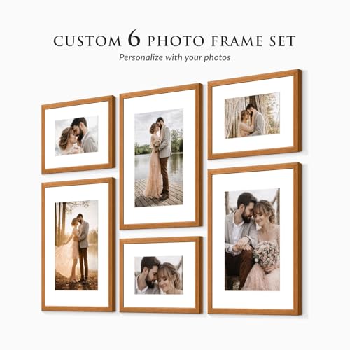 Image of Custom Personalized Photo Collage Framed Wall Art Painting Frames Set | Family Picture Frame Wall Decor Artwork for Living Room Bedroom | A3 + A4 Frame Combo Gallery Style | Personalized Home Decor Gift