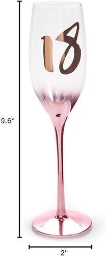 Miniatura 5 de Vaso de champán rubor para cumpleaños número 18