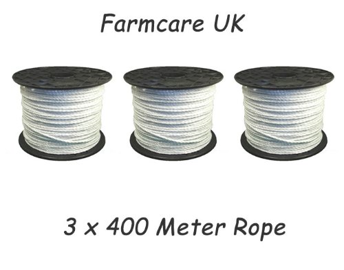 Farm Care 6mm electric fencing rope 3 x 400 meters