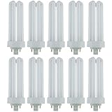 Sunlite PLT32/E/SP35K/10PK 3500K Neutral White Fluorescent 32W PLD Triple U-Shaped Twin Tube CFL Bul