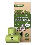 Sacs Pogi's pour Déjections Canines - 10 Rouleaux Non parfumés (150 Sacs) - Grands, Biodégradables, Etanches