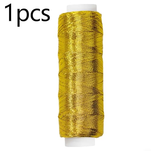 Hilos para coser, hilo brillante plata y oro, 200 m miniatura 4