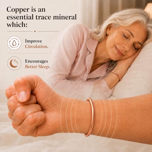 Image of Touchstone Handcrafted By Indian Skilled Artisans Durable High Gauge Copper Hand Twisted Pipe Bracelet In Natural Tone.