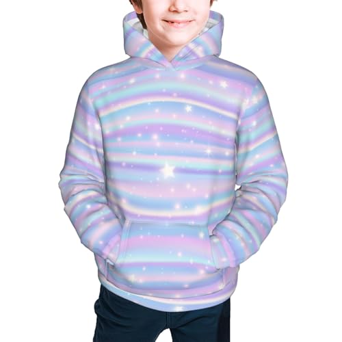 Striped Gradient Kids Pullover Hoodies Boys Sweatshirts Girls Athletic Clothes with Pocket2
