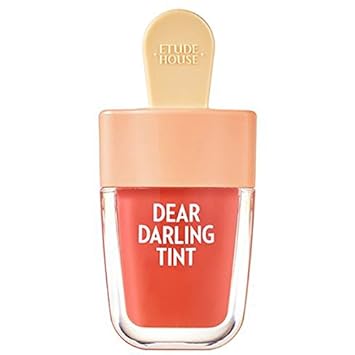Amazon Com Etude House Dear Darling Water Gel Tint Ice Cream Or205 Apricot Red Vivid High Color Lip Tint With Minerals And Vitamins From Soap Berry Extract To Moisture Your Lips