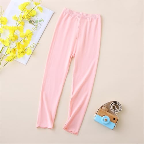 Girls Solid Color Basics Leggings Soft Full Length Legging Tights Pants Toddler Stretchy Trousers Shiny Pants2