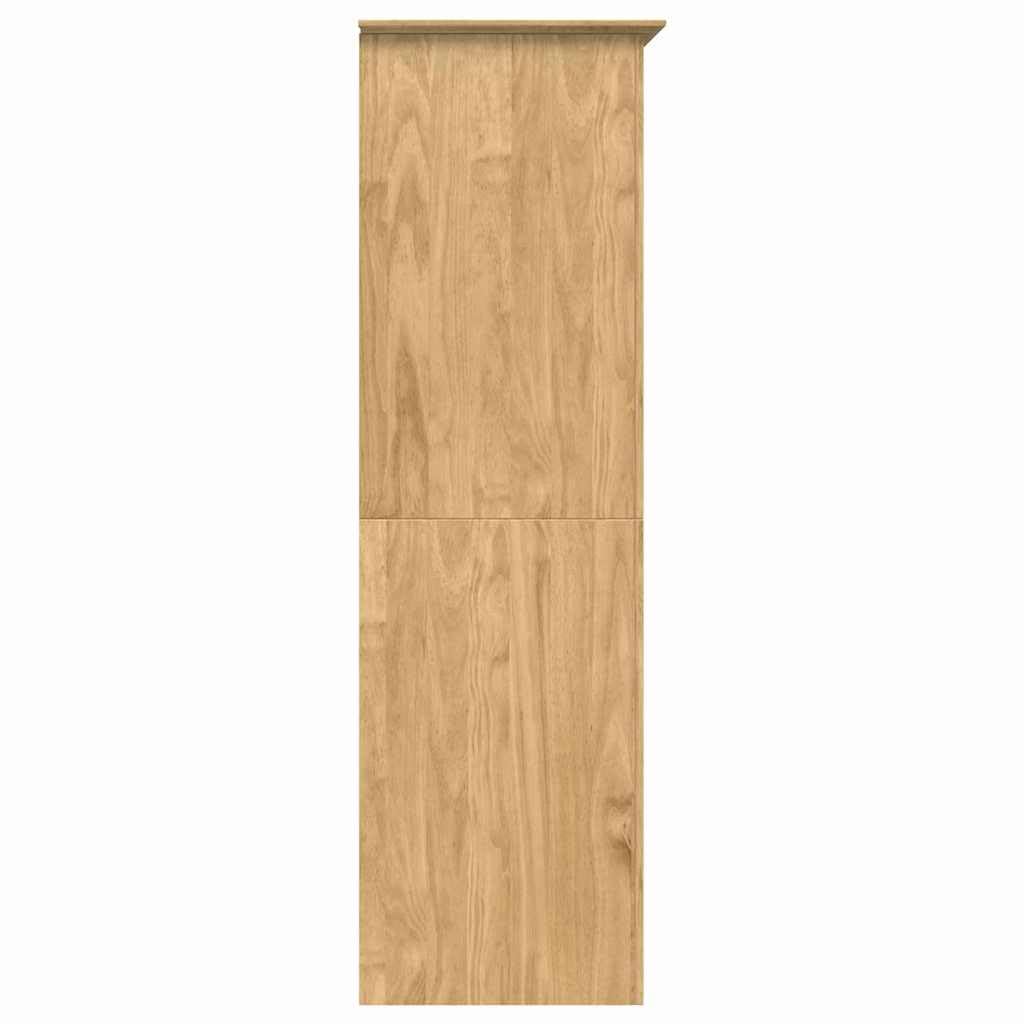 Armoire BODO Marron Miel 53,5 x 99 x 173 cm Bois d'ingénierie Meuble Rangement Chambre Salon avec 2 Portes pour vêtements et Accessoires