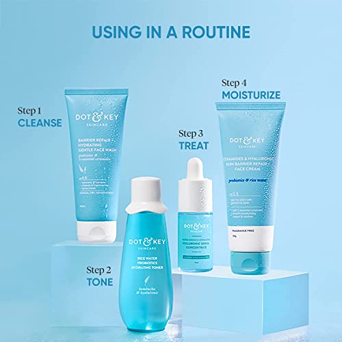 Roti Ceramides & Hyaluronic Hydrating Face Cream With Probiotic & Rice Water I Barrier Repair For Dry Skin, 100gm (Pack of 3)