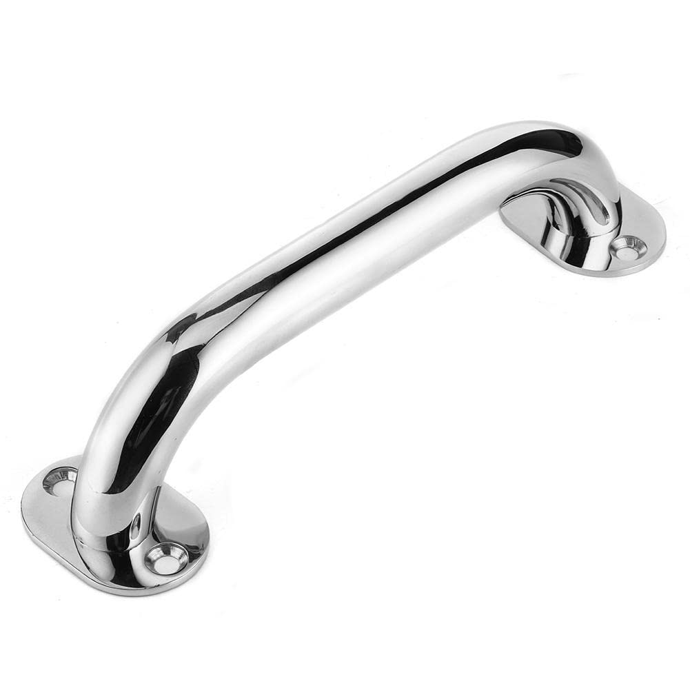 Main Courante de Bateau Polie en Acier Inoxydable Résistant à l'usure | 7.9in Edelstahl Grab Marine Handlauf Griff, Installation Facile, pour Environnements Marins et Salles de Bain, Argenté