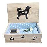 Disponible en tamaño pequeño a extragrande. Nota: Le recomendamos que agregue unos centímetros adicionales alrededor de su mascota para que descanse tranquilamente en el ataúd.