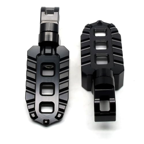 Image of MZS Motorcycle Rider Foot Pegs for 401 701 Models 2019-2023 | Dual Rotating Adjustable, MX Front Adventure Bike Footpegs, Serrated Anti-slip, Black CNC Aluminum, fits Scrambler Retro Bike