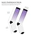 LOKLNEYK Compression Socks，Suitable For People Who Work Standing For A Long Time，Used During Exercisemodern Fashionable Purple Glitter Lashes 1