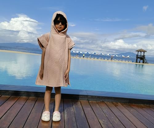 Image of Cotton Hooded Bath Towel for Kids | Wearable with Snaps