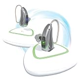 [Silver] Rechargeable hearing aid for seniors with noise cancelling and feedback reduction seniors,