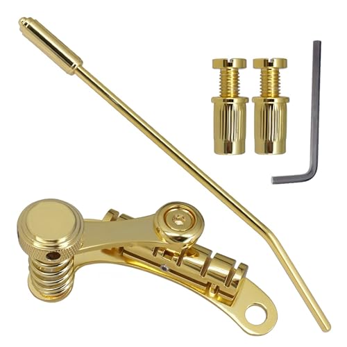 Tremolo pour guitare électrique avec tige d'arrêt de chevalet et plaque de traction