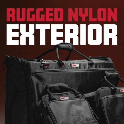 Gator Cases gepolsterte Nylon-Transporttasche für Mischpulte/Geräte, mit abnehmbarem Tragegurt; 47 x 38 x 16,5 cm (G-MIXERBAG-1815), Schwarz
