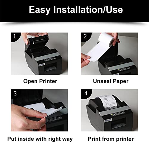 Jayard 3-1/8''X230' Thermal Paper Rolls For Credit Card - Cash Register Rolls - Premium Register Tape Pos Thermal Printer Paper (5 Rolls), Jayard-Tp #TOP6