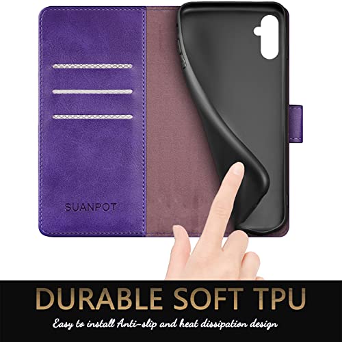 Protection Samsung Galaxy A13 5G SUANPOT violette avec rabat - 6