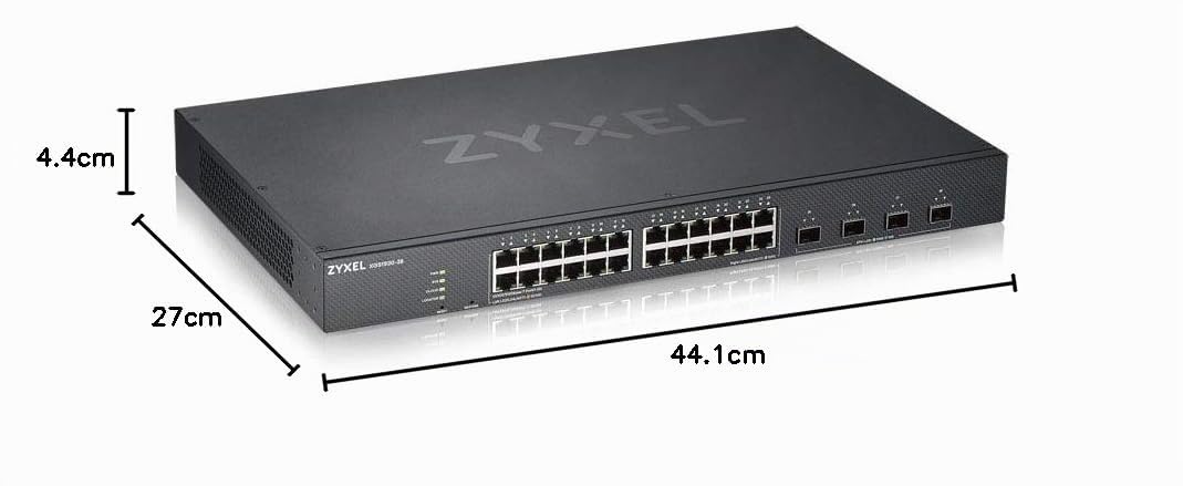 Zyxel Switch Ethernet intelligent administrable, 24 ports Gigabit, 4 slots SFP+ 10G et mode Cloud hybride [XGS1930-28]