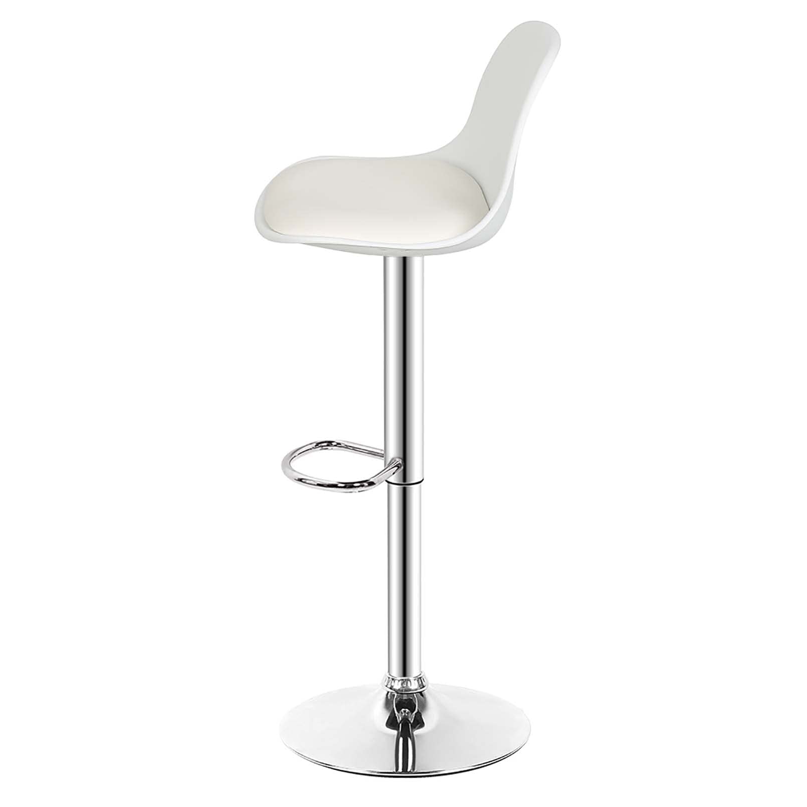 Homewell Sgabello Da Bar Regolabile E Girevole Con Braccioli E Schienale In Similpelle – Portata 150 Kg, Ruote Universal, Set Da 2 In Nero