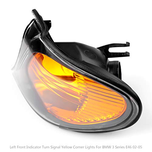 MAD HORNETS Left Front Indicator Turn Signal Yellow Corner Lights for BMW 325i 325xi 330i 330xi 4-Door 02-05