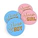 Autocollants de Révélation de Genre,24 PCS Team Boy et 24 PCS Team Girl Étiquettes Gender Reveal Baby Shower Decoration Mixte pour Douche de bébé Sacs de Fête Faveurs