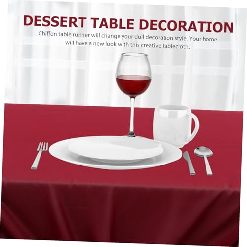 Chemin de table mousseline de 3 pièces pour décoration de mariage
