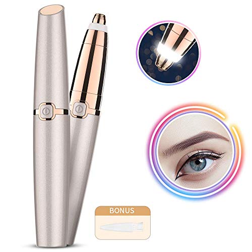 Eyebrow Hair Remover, Xpreen Electric Eyebrow Hair Trimmer with LED Light-Eyebrow Hair Remover
