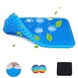 Gel Seat Cushion, Cooling Office Chair Cushion with Non-Slip Cover Ergonomic Egg Seat Cushion for...