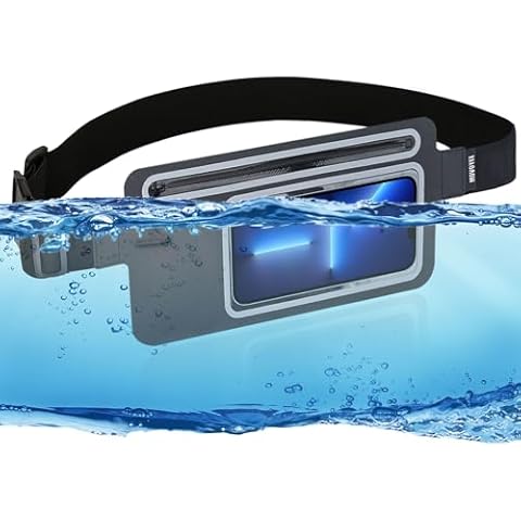 MOVOYEE Dry Bags Waterproof Fanny Pack Women for Swimming Kayaking Men Running Belt Bag Kids Waist Bag,Slim Waist Pack Fit Sea Beach Boating Rafting Water Sport Travel Hiking Camping Cell Phone Pouch Cover