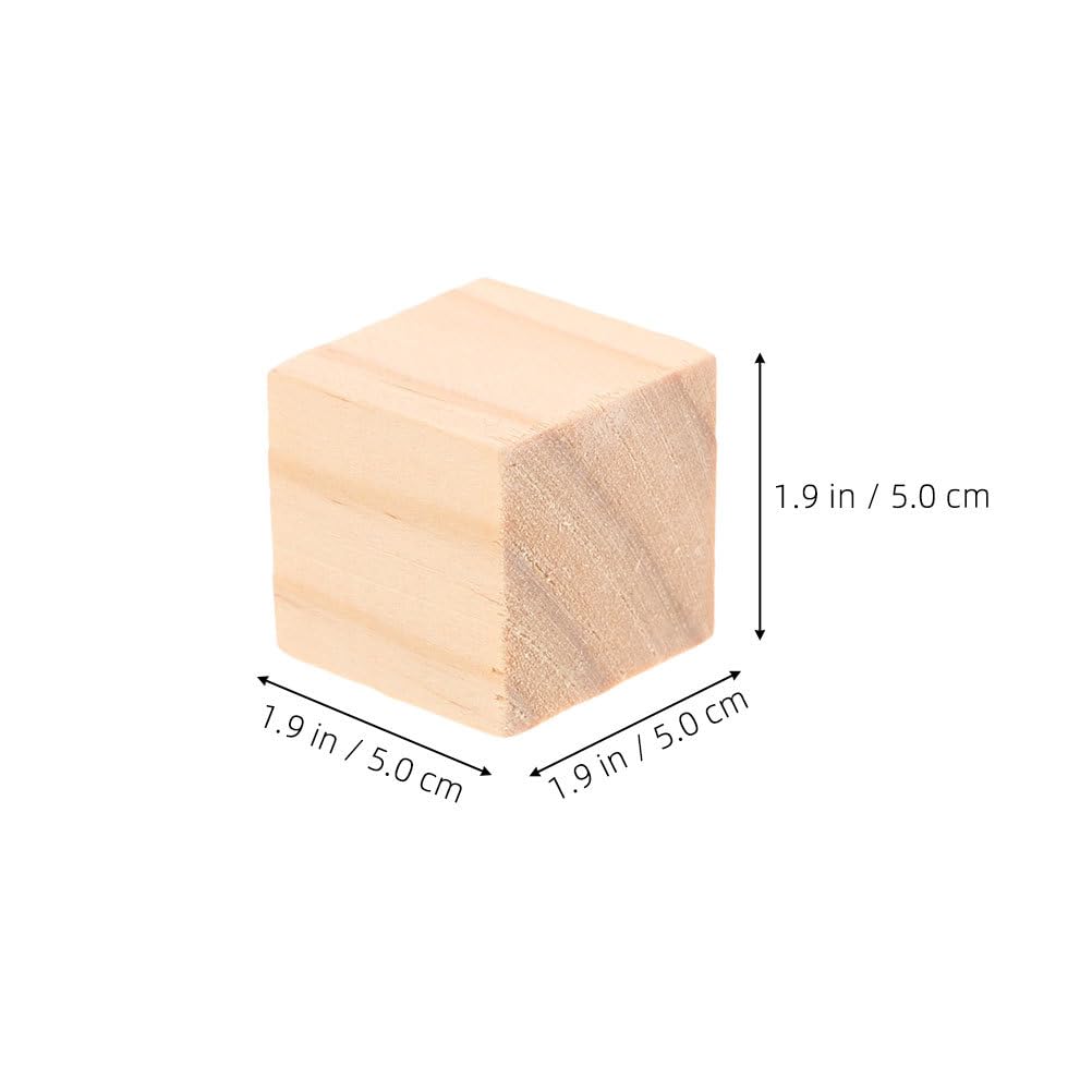 DOITOOL 20pezzi Cubi di Legno Quadrati Piccoli Blocchi di Costruzione Cubetti di Legno Impilabili di Cubi Giocattolo per Ragazzo Ragazza per Attività Educative Creatività