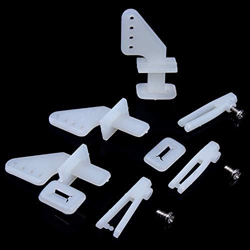 Hobbypark Nylon Micro Control Horns 20x11mm 4 Holes w/Pin & Φ1.2x21mm Clevis for RC Airplane Remote Control Foam Electric Park Flyers Parts (Set of 10) image 5