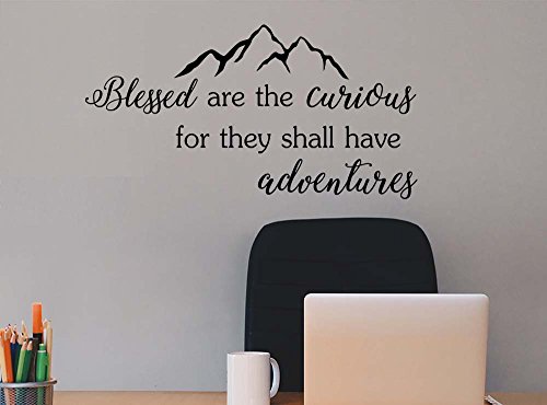 Simple Expressions Arts Blessed Are The Curious For They Shall Have Adventures Love Wall Mural Sticker Art Kitchen Decor Saying Lettering Stencil Wall Accents #TOP12