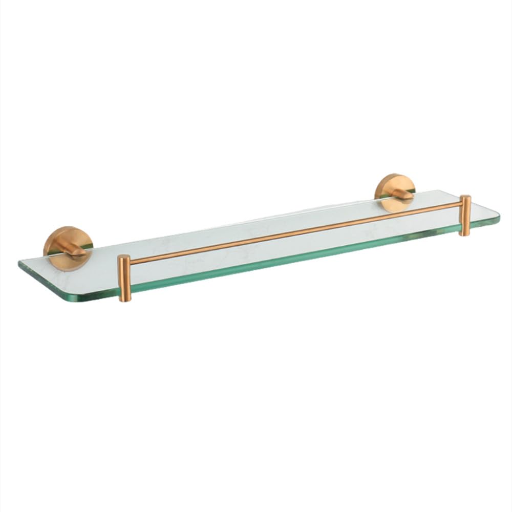 Brosse de toilette or rose brossé et supports muraux anti-rouille pour gagner de la place