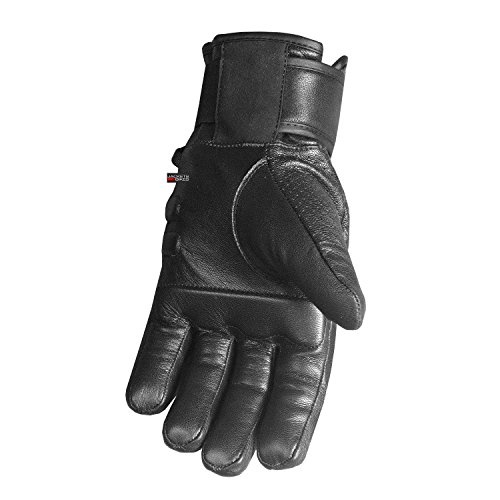 Men's Motorcycle Premium Leather Gel Padded Palm Street Cruiser Protected Biker Gloves L #TOP5