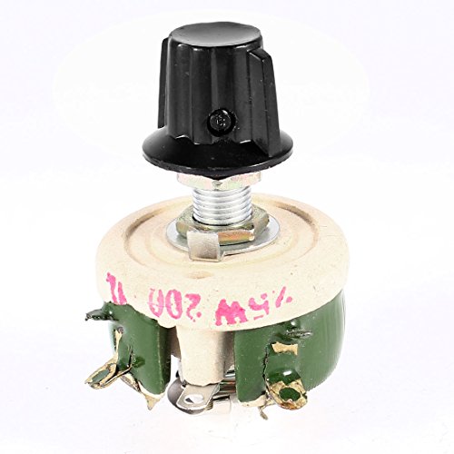 uxcell a13082000ux0950 25W 200 Ohm Round Ceramic Wirewound Potentiometer Variable Resistor