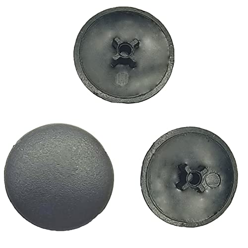 Image of 200 Pcs Black Plastic Nut Cover Snap,Cam Lock Screw Protection Cap,Decorative Nut Cover,for Cabinet Drawer Dresser and Wardrobe Furniture.