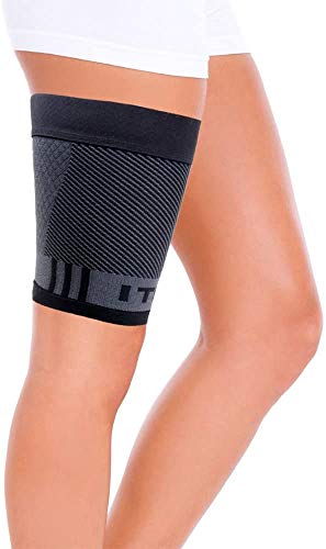 Orthosleeve® QS4 Cuissard de Compression Noir Taille M Technologie Exclusive de Compression 4 Zones Bande ITBS Intégrée Lésion musculaire, déchirure, traitement des jambes lourdes et soulagement