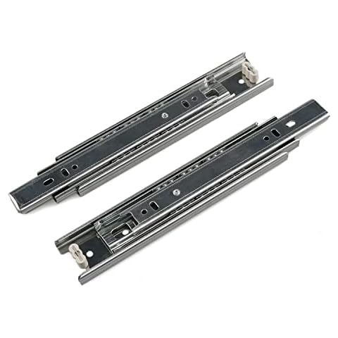 Drawer Slides 4 Inch Ball Bearing Full Extension 3 Section Slide Track Mounting Drawer Runners Slider for Cabinet Home Furniture, 2 Pack(Sliver 4 Inch) Cover