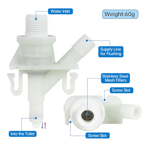 Image of Water Valve Kit for 300 310 320 Series Pedal Flush Sealand Marine Toilet, YM-MTPJ-01