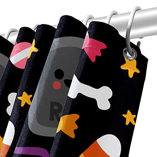 Rideau de douche Halloween grande taille pour éviter les éclaboussures