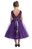 Holiday Christmas Dresses for Girls Purple Flower Girl Toddler Wedding Daddy Daughter Dance Vestidos de niñas Elegantes Navidad Size 3t Easter Kids Tulle 3 años Sequin 3-4t