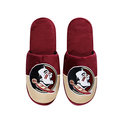 Image of FOCO Oklahoma Sooners NCAA Mens Team Logo Staycation Slippers