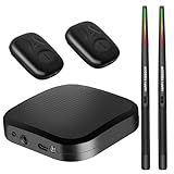 Air Drumsticks, Portable Practice Drum Kit Electric Drum Set with 8 Sounds, 3D Motion Sensing RGB for Home & Party Adults, Kids, Christmas Gifts