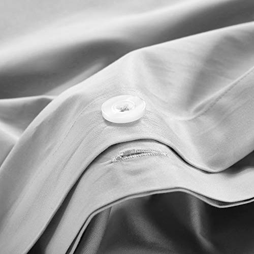 Casabolaj Equilibrio Duvet Covers Set King Size 3 Pieces Do Not Include Filling Casual Modern Minimalist Siver And Grey Color 100% Egyptian Cotton Sateen Luxury 400 Tc Cross Patchwork Manufacturing #TOP5
