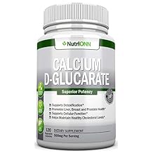 Calcium D-Glucarate - 500mg - 120 Vegetable Capsules - Superior Potency to Support Cleansing Processes, Estrogen Metabolism & Hormonal Balance - Helps with Prostate, Breast & Colon Health