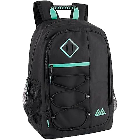 Summit Ridge 18 Inch Multi Pocket Carry On Travel Backpack for School Kids, Hiking, Work with Side Pockets (Black) Cover