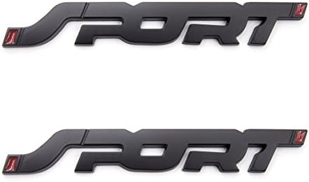 LIGHTKOREA 2Pcs 3D Sport Metal Point Emblem Side Fender Trunk Emblem Vehicle Car Motorcycle Badge Decals (Matte Black)