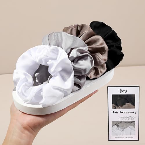 Image of Hair Scrunchies for Women - Hair Ties No Damage Both for Thick Hair or Thin Hair Curl Hair No Crease Scrunchies Ponytail Holder No Hurt Your Hair